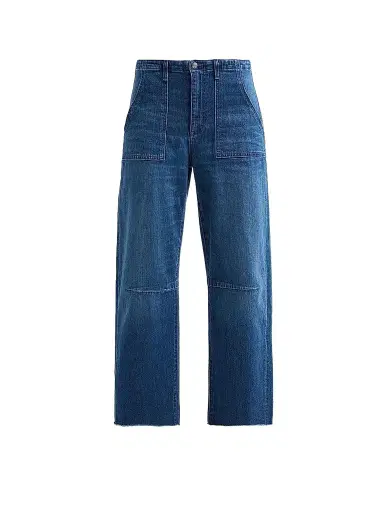 Le Jean Women's Utility Soft Barrel-Leg Crop Jeans | Thumbnail 1 Le Jean Women's Utility Soft Barrel-Leg Crop Jeans | Thumbnail 1