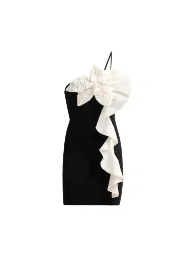 PatBo Women's One-Shoulder Taffeta Mini Dress | Thumbnail 1