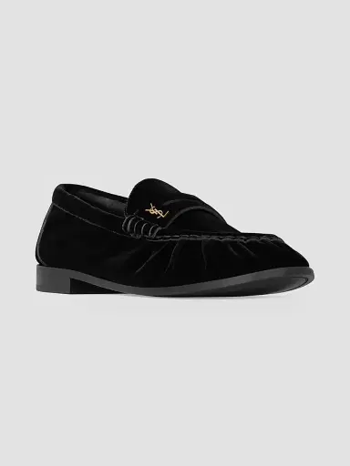 Saint Laurent Men's Le Loafers Supple in Velvet | Thumbnail 2 Saint Laurent Men's Le Loafers Supple in Velvet | Thumbnail 2