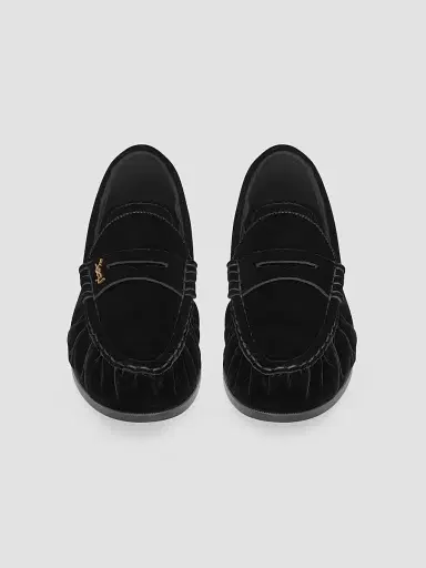 Saint Laurent Men's Le Loafers Supple in Velvet | Thumbnail 3 Saint Laurent Men's Le Loafers Supple in Velvet | Thumbnail 3