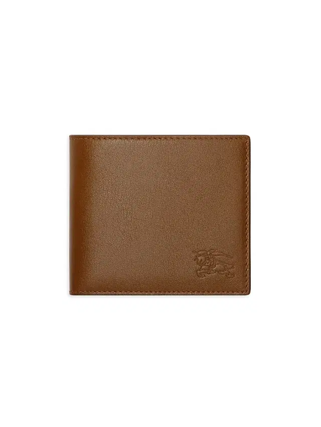 Burberry Men's MS Leather Bifold Wallet - Finch Brown Hazel