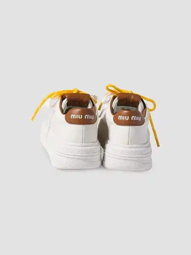 Miu Miu Women's Leather Sneakers | Thumbnail 2 Miu Miu Women's Leather Sneakers | Thumbnail 2