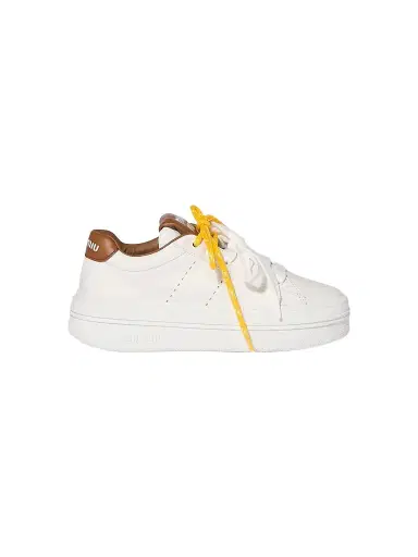 Miu Miu Women's Leather Sneakers | Thumbnail 1 Miu Miu Women's Leather Sneakers | Thumbnail 1
