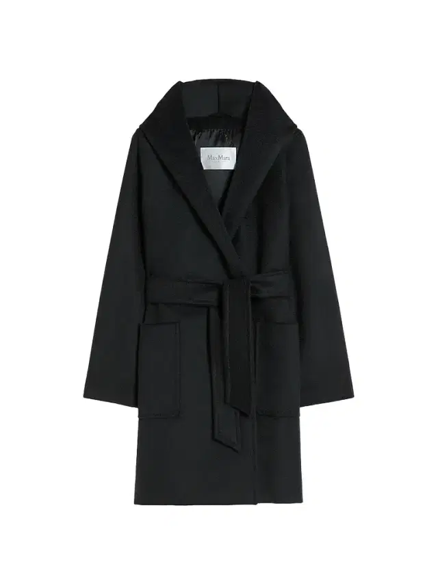 Max Mara Women's Rialto Camel Hair Hooded Wrap Coat - Black