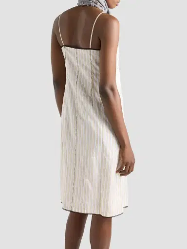 Prada Women's Striped Dress with Bow | Thumbnail 4 Prada Women's Striped Dress with Bow | Thumbnail 4