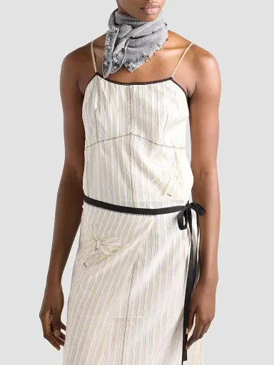 Prada Women's Striped Dress with Bow | Thumbnail 5 Prada Women's Striped Dress with Bow | Thumbnail 5