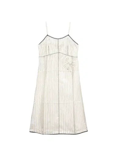 Prada Women's Striped Dress with Bow | Thumbnail 1 Prada Women's Striped Dress with Bow | Thumbnail 1