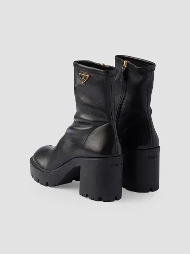 Prada Women's Stretch Nappa Leather Booties - Black - Size 11 | Thumbnail 3 Prada Women's Stretch Nappa Leather Booties - Black - Size 11 | Thumbnail 3