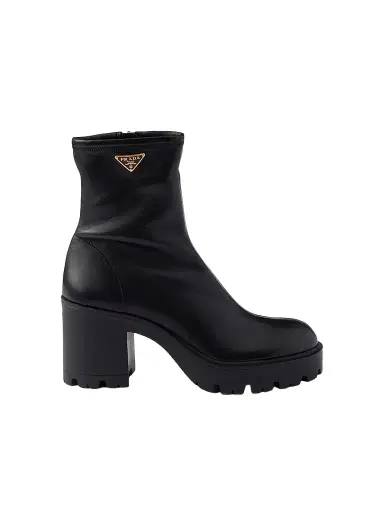 Prada Women's Stretch Nappa Leather Booties - Black - Size 11 | Thumbnail 1 Prada Women's Stretch Nappa Leather Booties - Black - Size 11 | Thumbnail 1