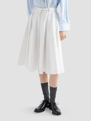 Prada Women's Chino Midi-Skirt with Zipper | Thumbnail 2 Prada Women's Chino Midi-Skirt with Zipper | Thumbnail 2