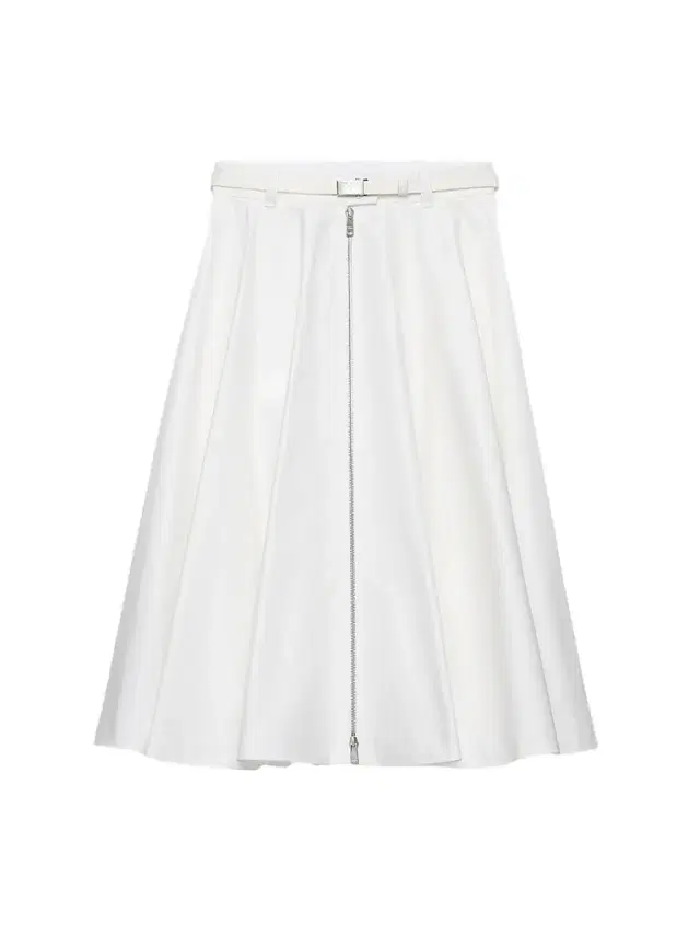 Prada Women's Chino Midi-Skirt with Zipper - White