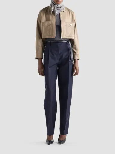 Prada Women's Chino Blouson Jacket - Khaki | Thumbnail 5