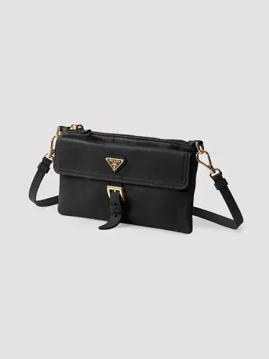 Prada Women's Nappa Leather Wallet with Shoulder Strap - Black | Thumbnail 2 Prada Women's Nappa Leather Wallet with Shoulder Strap - Black | Thumbnail 2