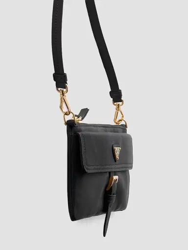 Prada Women's Nappa Leather Wallet with Shoulder Strap - Black | Thumbnail 6 Prada Women's Nappa Leather Wallet with Shoulder Strap - Black | Thumbnail 6