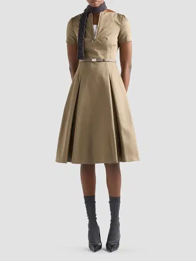 Prada Women's Chino Zipper Dress | Thumbnail 6