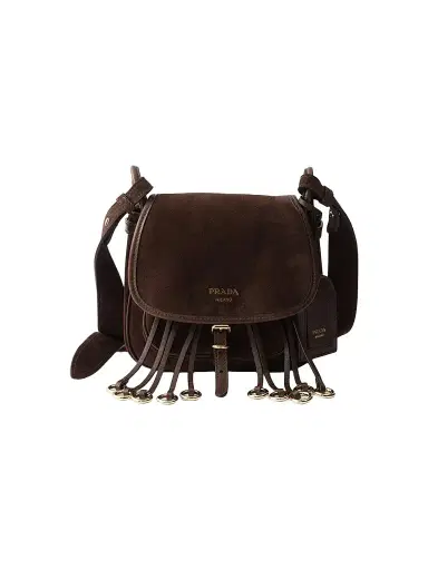 Prada Women's Corsaire Suede Mini Shoulder Bag | Thumbnail 1 Prada Women's Corsaire Suede Mini Shoulder Bag | Thumbnail 1