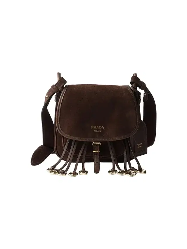 Prada Women's Corsaire Suede Mini Shoulder Bag - Brown
