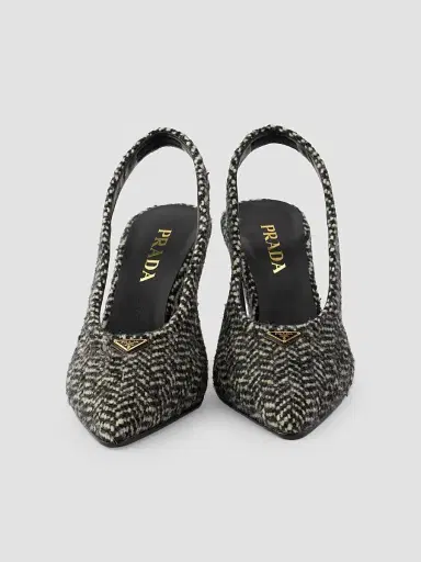 Prada Women's Chevron Slingback Pumps | Thumbnail 2 Prada Women's Chevron Slingback Pumps | Thumbnail 2