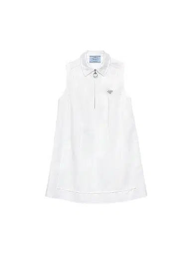 Prada Women's Chino Zipper Mini-Dress - White - Size 6 | Thumbnail 1 Prada Women's Chino Zipper Mini-Dress - White - Size 6 | Thumbnail 1