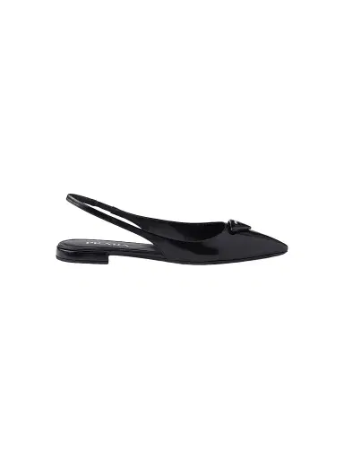 Prada Women's Brushed Leather Slingback Ballerinas | Thumbnail 1 Prada Women's Brushed Leather Slingback Ballerinas | Thumbnail 1