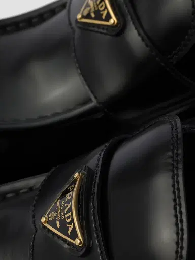 Prada Women's Brushed Leather Loafers | Thumbnail 5 Prada Women's Brushed Leather Loafers | Thumbnail 5