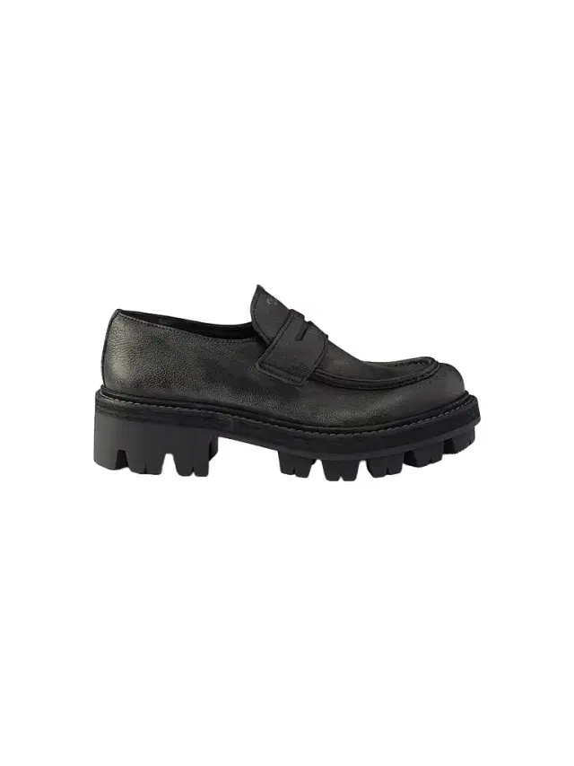 Prada Women's Leather Loafers - Black