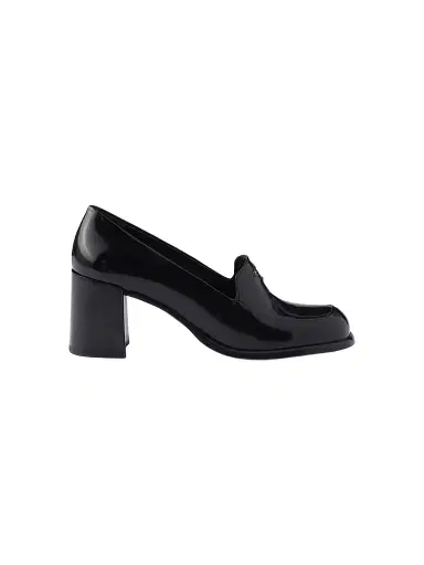 Prada Women's Brushed Leather Loafers - Black - Size 10 | Thumbnail 1