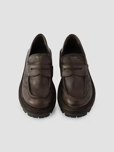 Prada Women's Leather Loafers | Thumbnail 2