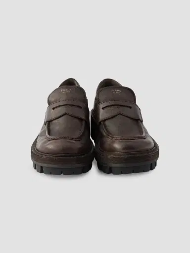 Prada Women's Leather Loafers | Thumbnail 4