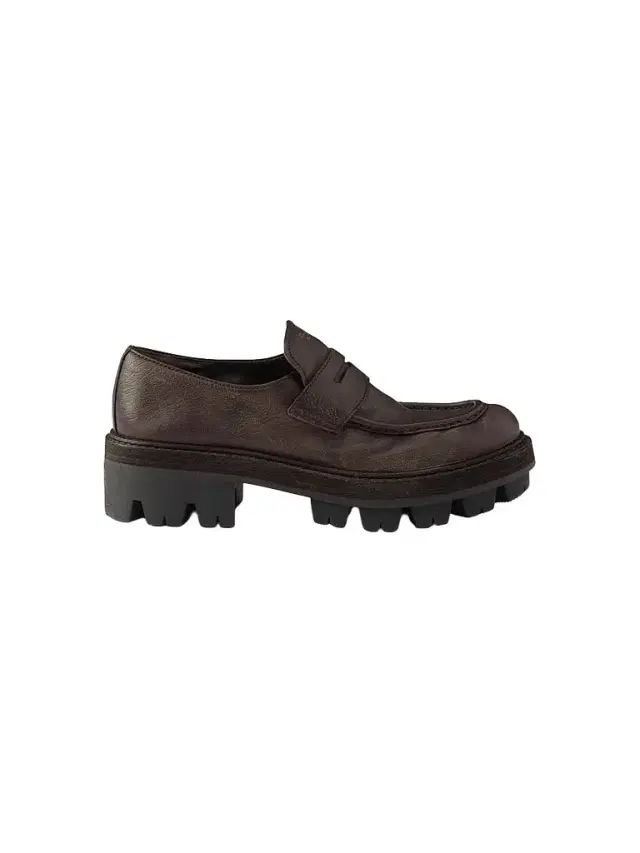Prada Women's Leather Loafers - Brown