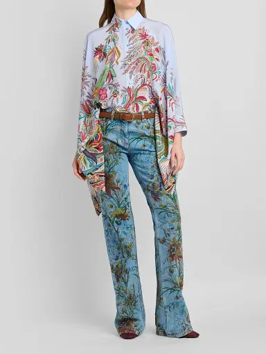 Etro Women's Floral Straight-Leg Jeans | Thumbnail 2 Etro Women's Floral Straight-Leg Jeans | Thumbnail 2