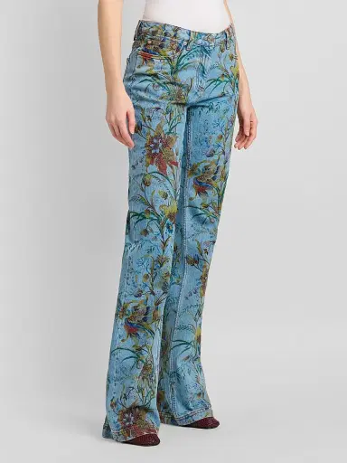 Etro Women's Floral Straight-Leg Jeans | Thumbnail 4 Etro Women's Floral Straight-Leg Jeans | Thumbnail 4