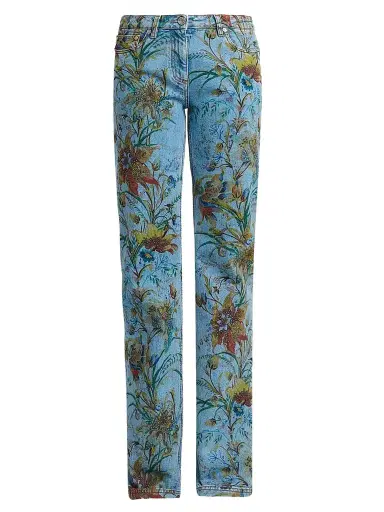 Etro Women's Floral Straight-Leg Jeans | Thumbnail 1 Etro Women's Floral Straight-Leg Jeans | Thumbnail 1