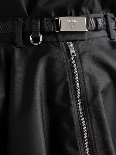 Prada Women's Nylon Skirt - Black - Size 6 | Thumbnail 4