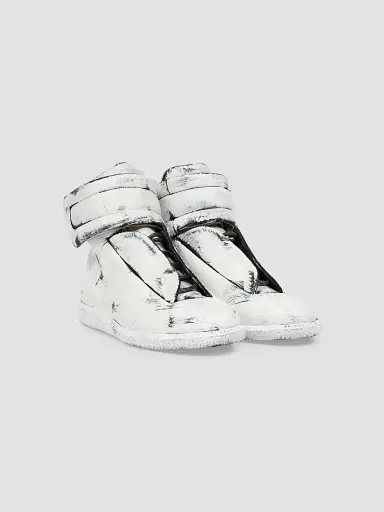 Maison Margiela Men's Future Mid-Top Sneakers - Black Mat Bianchetto | Thumbnail 2 Maison Margiela Men's Future Mid-Top Sneakers - Black Mat Bianchetto | Thumbnail 2