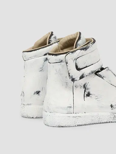 Maison Margiela Men's Future Mid-Top Sneakers - Black Mat Bianchetto | Thumbnail 5 Maison Margiela Men's Future Mid-Top Sneakers - Black Mat Bianchetto | Thumbnail 5