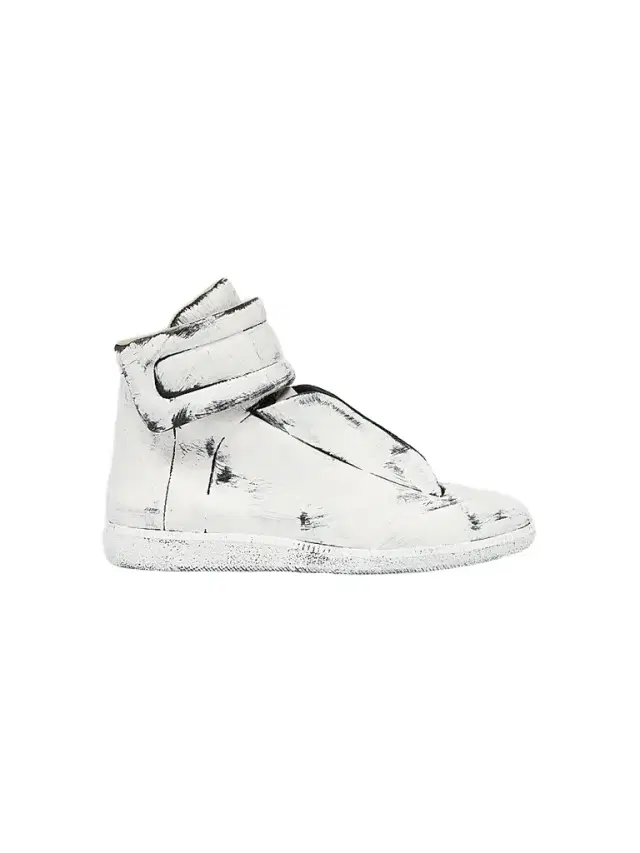 Maison Margiela Men's Future Mid-Top Sneakers - Black Mat Bianchetto