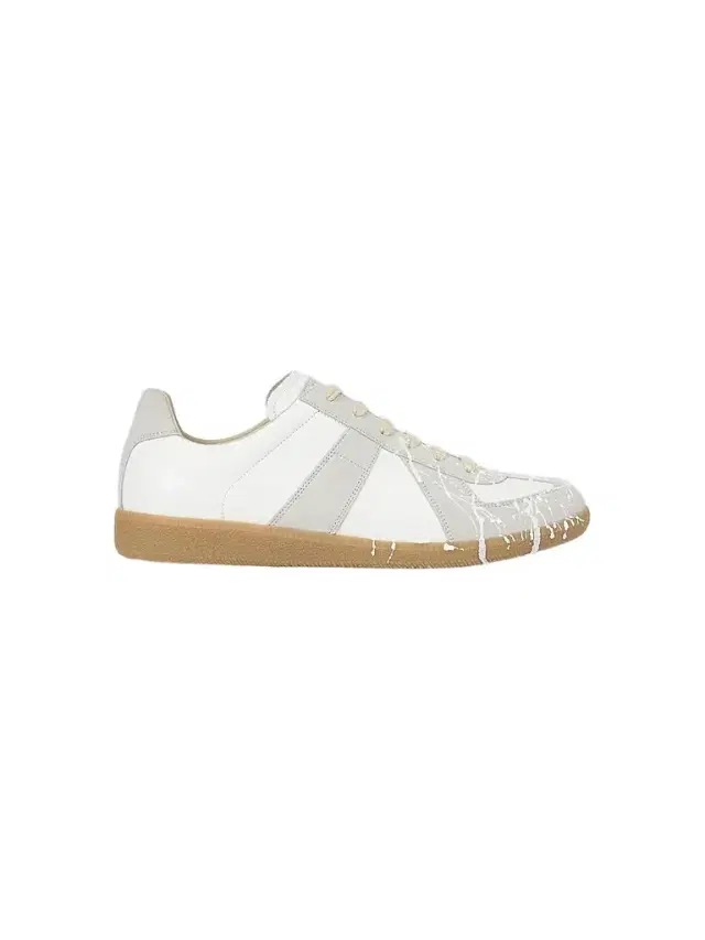 Maison Margiela Men's Replica Suede Low-Top Sneakers - White Off White