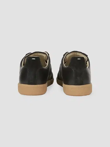 Maison Margiela Men's Replica Suede Low-Top Sneakers - Black | Thumbnail 3 Maison Margiela Men's Replica Suede Low-Top Sneakers - Black | Thumbnail 3