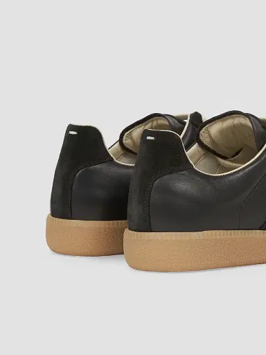 Maison Margiela Men's Replica Suede Low-Top Sneakers - Black | Thumbnail 5 Maison Margiela Men's Replica Suede Low-Top Sneakers - Black | Thumbnail 5