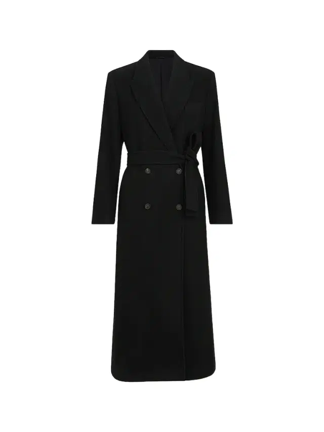 Brunello Cucinelli Women's Lightweight Water-Resistant Cashmere Belted Coat - Matte Black