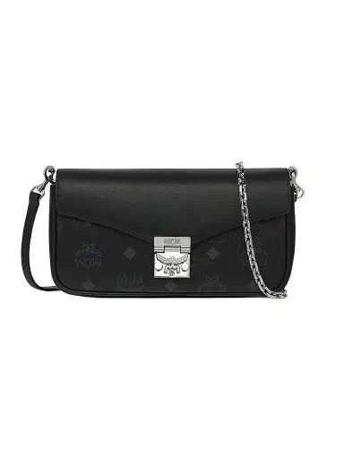 MCM Women's Mini Tracy Visetos Canvas & Leather Crossbody Bag - Black | Thumbnail 1 MCM Women's Mini Tracy Visetos Canvas & Leather Crossbody Bag - Black | Thumbnail 1