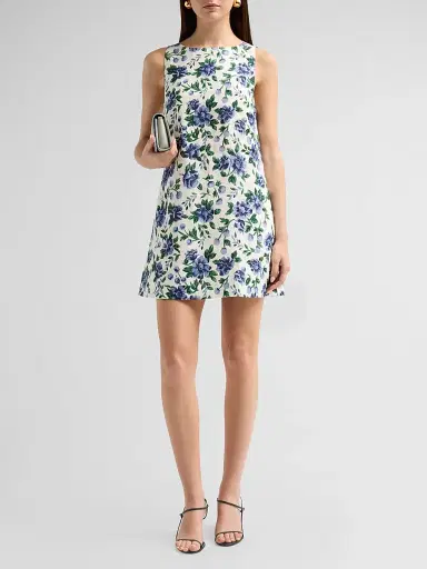 Peony Women's Enamour Floral Linen Shift Mini Dress - Provence - Size Large | Thumbnail 2 Peony Women's Enamour Floral Linen Shift Mini Dress - Provence - Size Large | Thumbnail 2