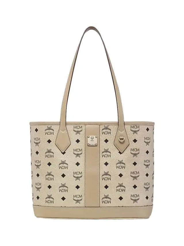 MCM Women's  Liz Visetos Canvas Shopper Tote Bag - Beige Black