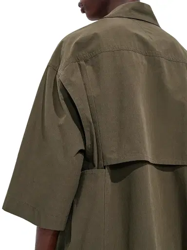 Bottega Veneta Men's Macro Intreccio Cotton Shirt - Wader Green - Size 44 | Thumbnail 5