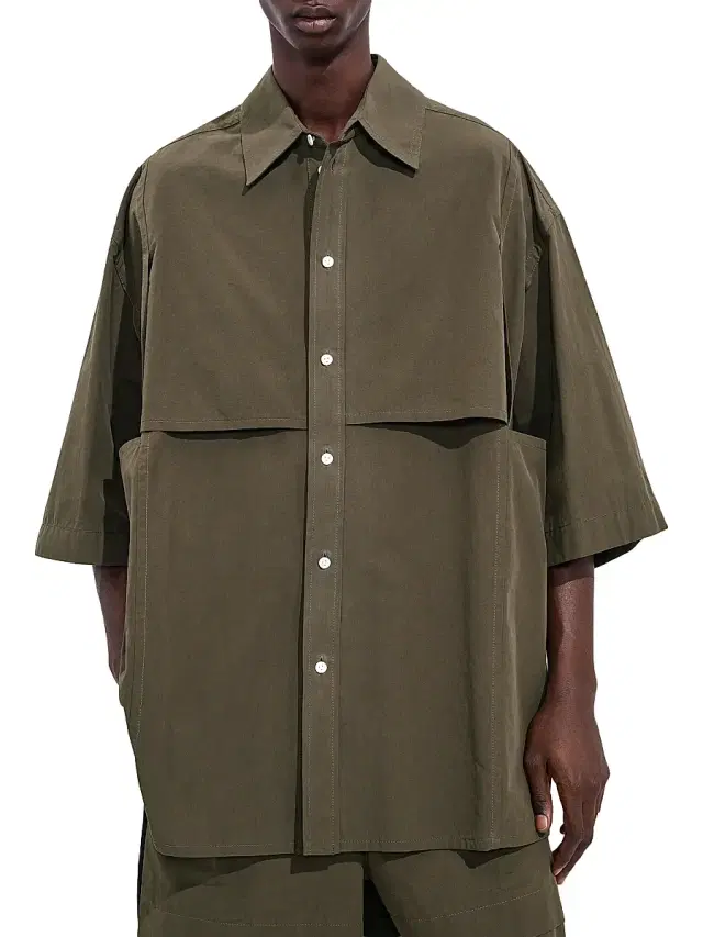 Bottega Veneta Men's Macro Intreccio Cotton Shirt - Wader Green