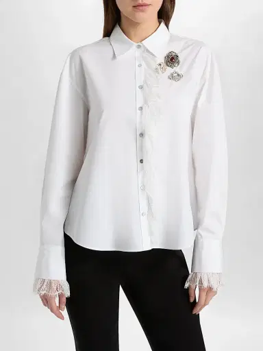 Cinq à Sept Women's Rococo Brooch Solana Top | Thumbnail 3