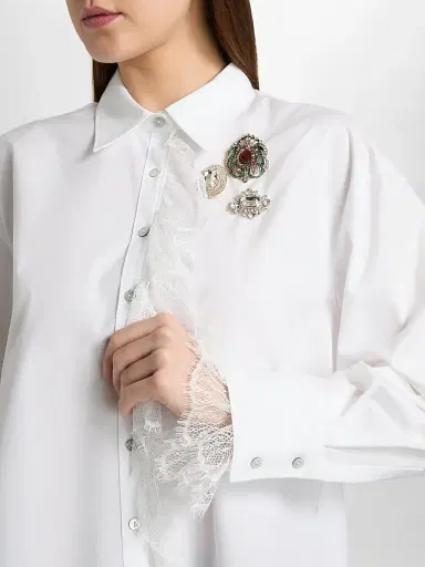 Cinq à Sept Women's Rococo Brooch Solana Top | Thumbnail 6