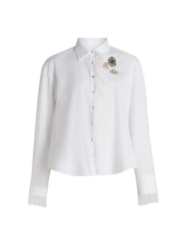 Cinq à Sept Women's Rococo Brooch Solana Top - White