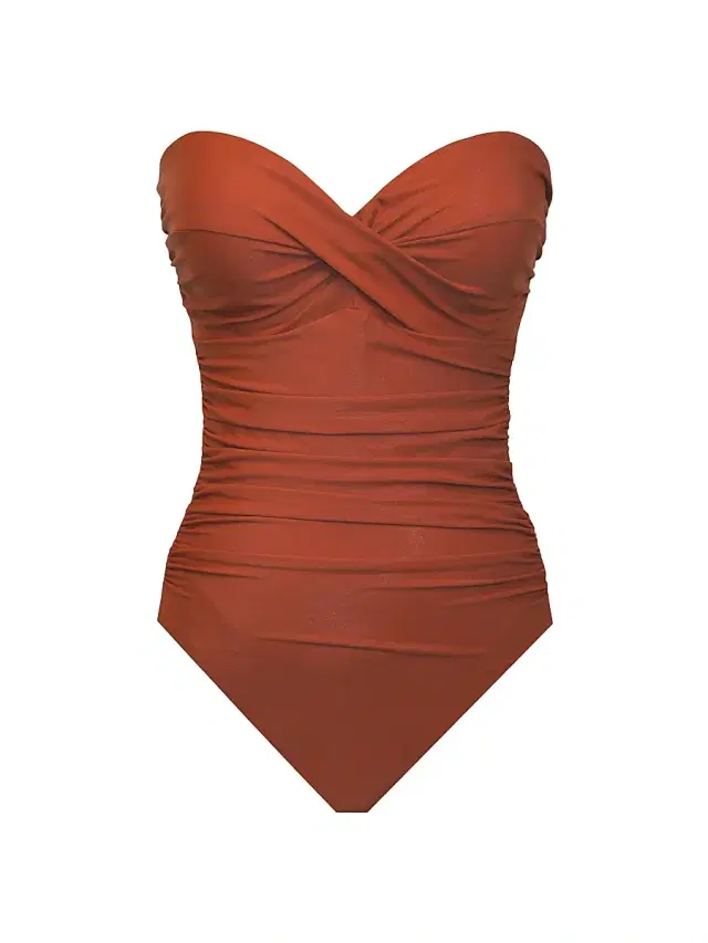 Miraclesuit Swim Women's Rock Solid Madrid One-Piece Swimsuit - Spice - Size 16